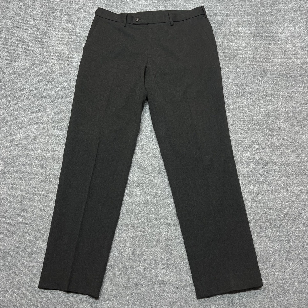 Uniqlo HEATTECH Pants Mens 32x29 Black Thermal Dress Straight Leg Business Wear